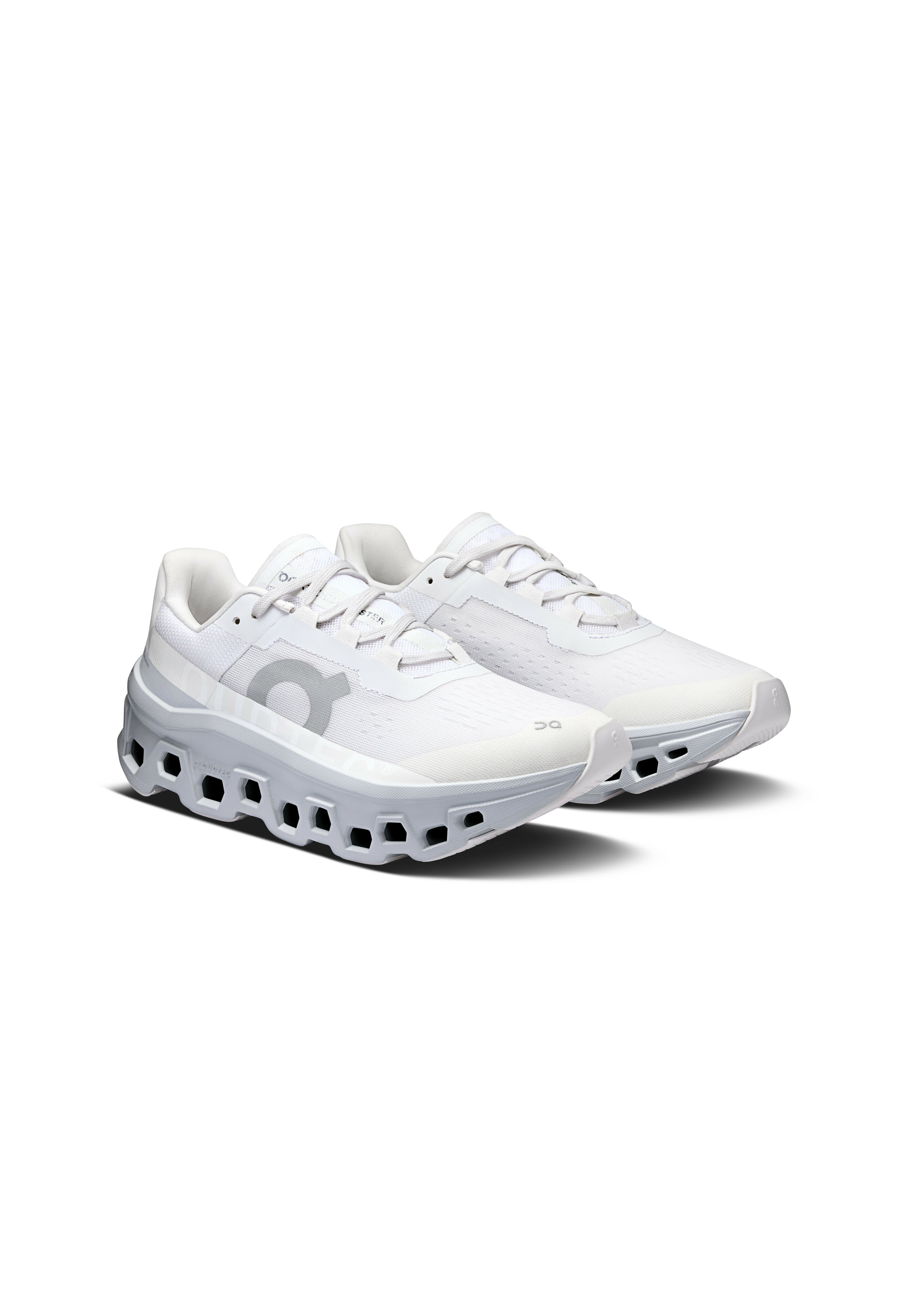 On CLOUDMONSTER - Road running shoes - white glacier/white - Zalando