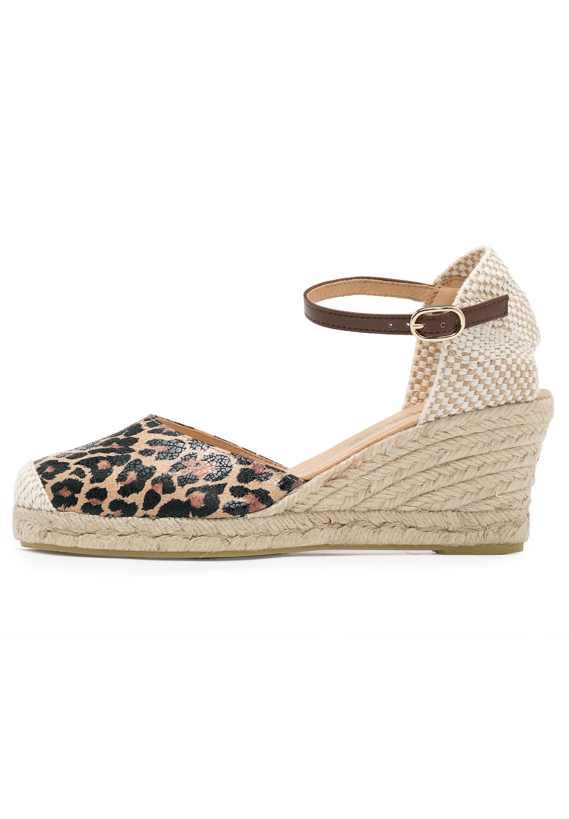 Maria Barcelo MEDIA ESPARTO LEOPARDO - Sandalias con plataforma - leopardo/multicolor  - Zalando.es
