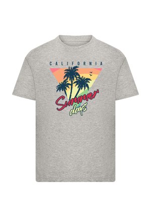 CALIFORNIA SUMMER DAYS PALM - Print T-shirt - heather grey