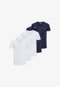 Sélectionné, weiß/dunkelblau