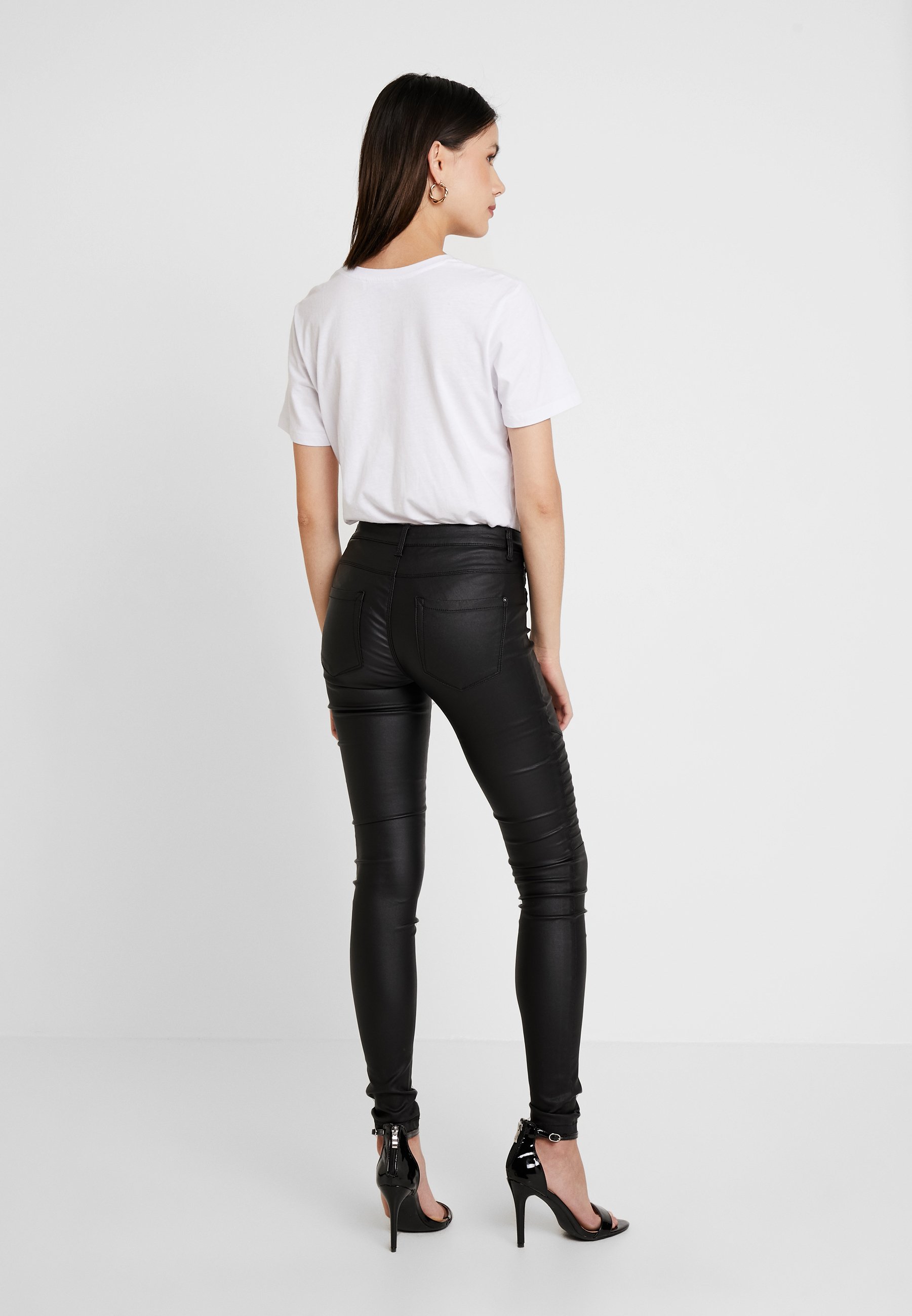 Curvy carpunk reg skinny biker coated jeans | ONLY