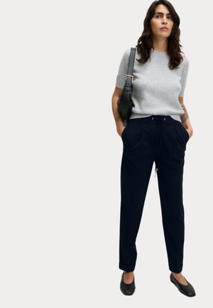 Marks & Spencer DRAWSTRING TAPERED ANKLE GRAZER - Pantaloni - dark navy