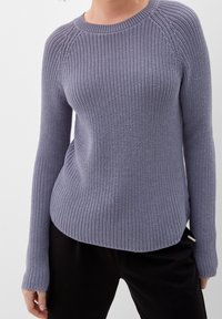 QS Stickad tröja - light blue