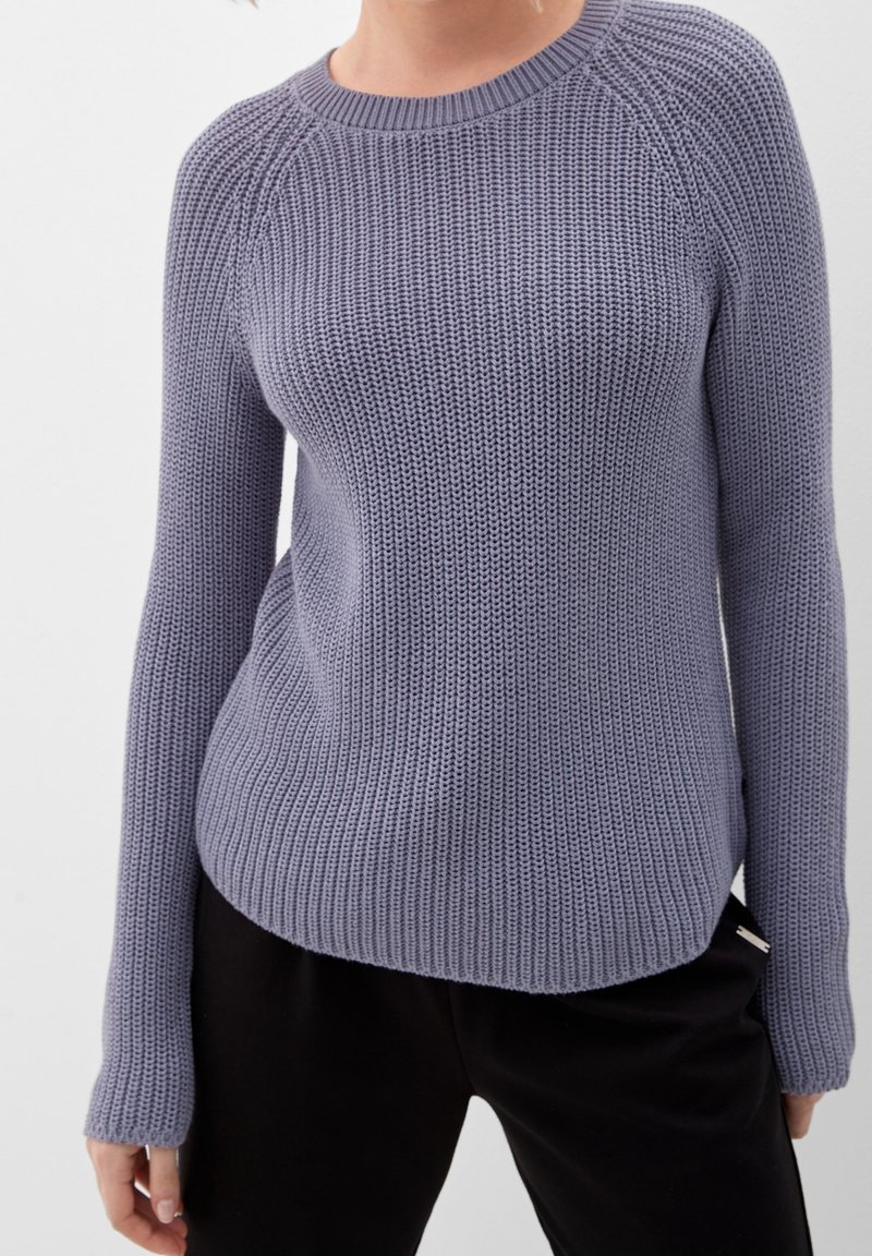 QS Stickad tröja - light blue