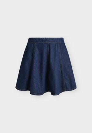 Marc O'Polo DENIM, MINI LENGTH - Jeansrok - dark blue multi-coloured