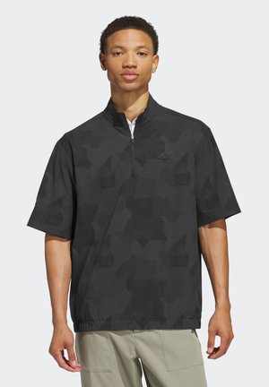 adidas Performance GO-TO DURARBLE WATER REPELLENT SHORT SLEEVE HALF-ZIP PULLOVER - Sports T-shirt - black