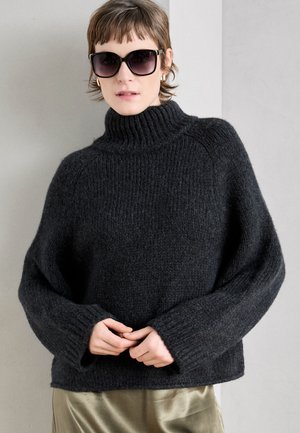 Marc O'Polo LONGSLEEVE STAND UP COLLAR - Džemperis - dark slate melange