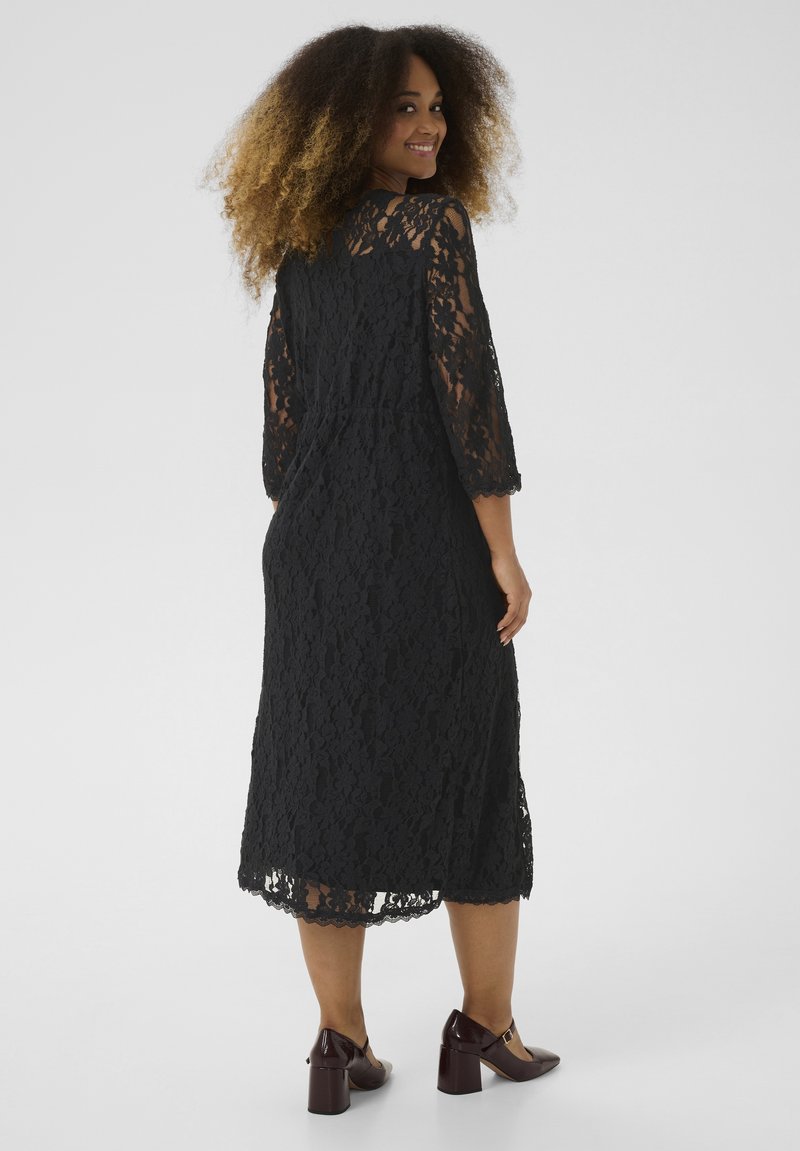 Cream CRKIT 3/4 SLEEVE LONG - Cocktail dress / Party dress - pitch  black/black