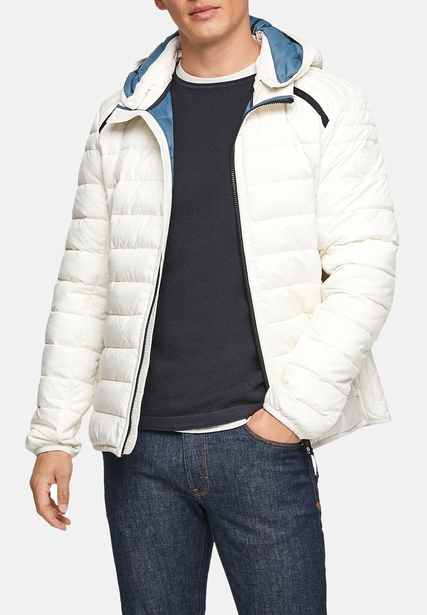 half sleeve hooded jacket