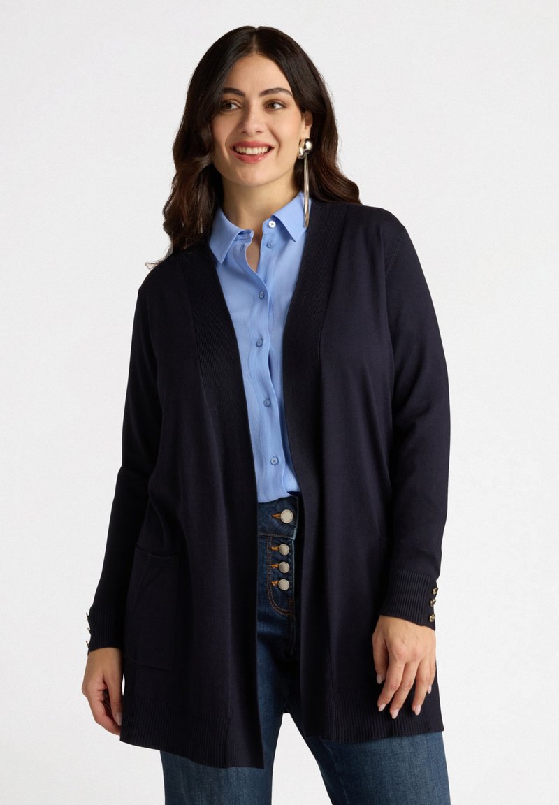 Cardigan FIORELLA RUBINO Colour Block - Autunno Inverno 2024, Caldo E Morbido Con Bottoni Lucidi