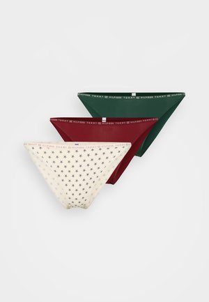 Tommy Hilfiger CHEEKY GIFT 3 PACK - Slip - rouge/star/ornamental green