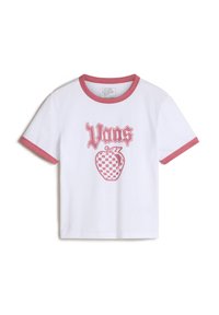 Vans APPLE BOOM RINGER - Triko s potiskem - white/mauvewood