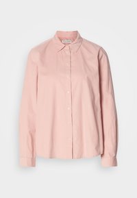 BLOUSE KENT COLLAR LONG SLEEVE SOLID - Gombos blúz - pastel rose