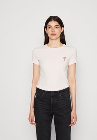 Guess - TRIANGLE TEE - Tricou basic - low key pink Imagine miniatură 1