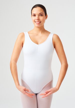 Tanzmuster MONA MIT GERAFFTEM AUSSCHNITT - Leotard - weiß