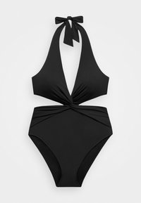 CUTOUT TWIST HALTER 1PC - Badedrakt - black