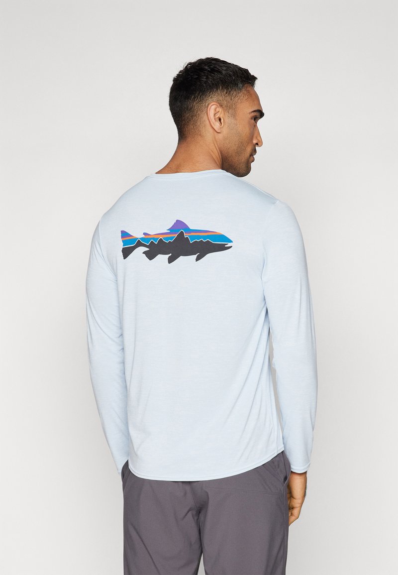 Patagonia DAILY GRAPHIC WATERS - Top dugih rukava - fleck blue