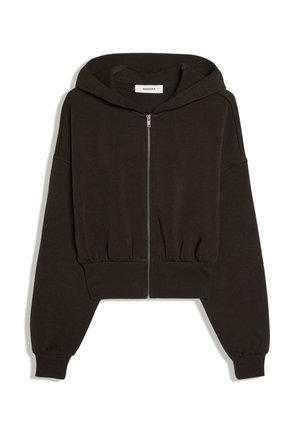Bershka, ZIP-UP WITH WAISTBAND - HOODIE - Sweat zippé - dark brown