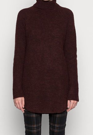 Stickad tröja - dark red