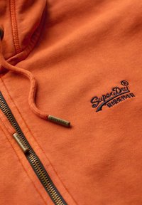 Superdry & Co Sweater met rits - washed autumn glaze brown