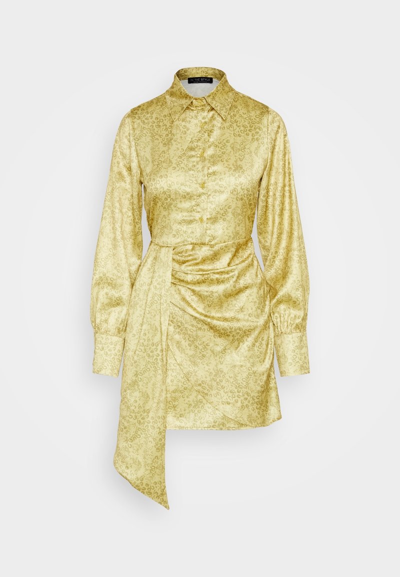 IN THE STYLE Shirt dress - gold-coloured - (Pre-owned) - Zalando IN THE STYLE Shirt dress - gold-coloured - (Pre-owned) - Zalando