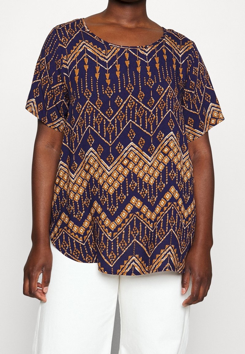 ONLY Carmakoma Printtipaita - dark blue