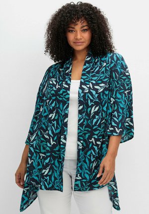 Chaqueta fina - tiefblau gemustert