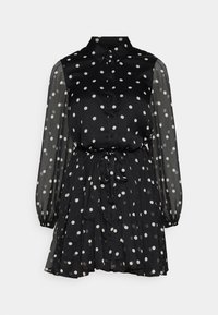 VMSMILLA VOLUME SHORT DRESS  - Tričkové šaty - black/snow white dot