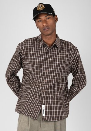 PROHIBITED, SEASONED FLANNEL SHIRT UNISEX - Overhemd - brown