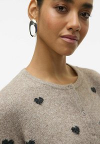 Vero Moda VMDOFFY INTARSIA O-NCK NOOS - Ζακέτα - moon rock