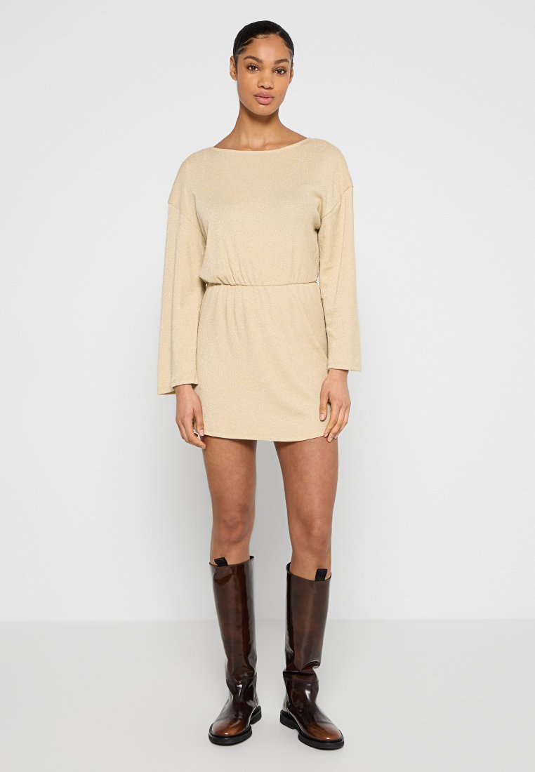 JDY Gebreide jurk beige