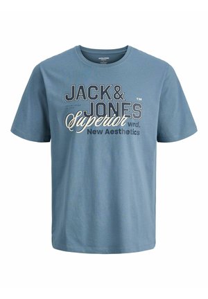 JJELOGO TEE O-NECK - Marškinėliai su spaudiniu - blue mirage