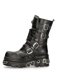 Schnürstiefelette - zwart