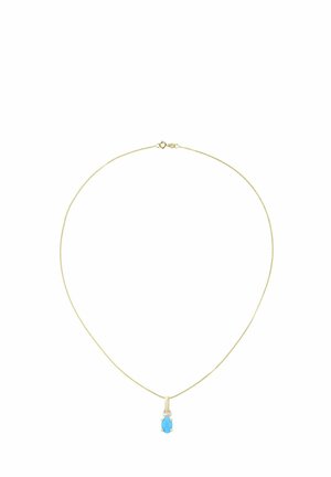 TURQUOISE BIRTH STONE TRACE - Kaelakee - yellow gold-coloured