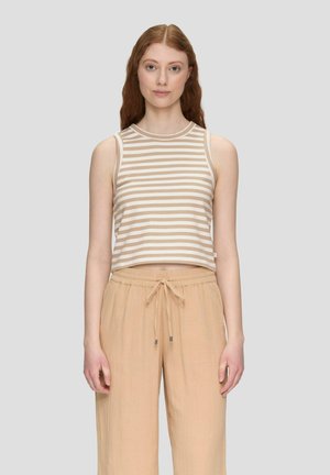 QS GESTREIFTES   - Top - beige