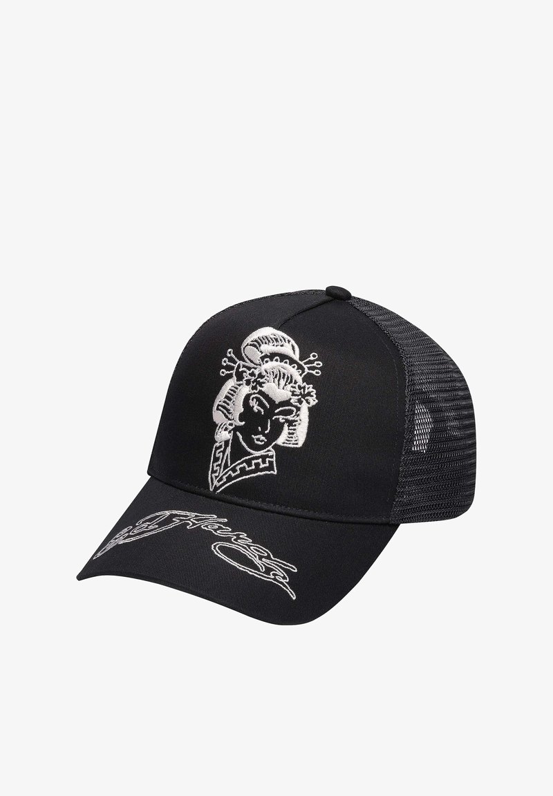 Ed Hardy UNISEX GEISHA FRONT TRUCKER - Cappellino - black