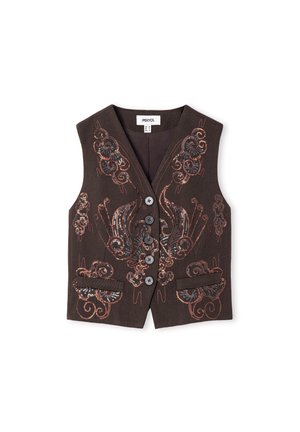 Ipekyol, IPEKYOL VEST EMBROIDERED AND SEQUINED VEST - Veste sans manches - brown