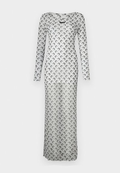 MARINE SERRE MOON PRINTED PANELLED DRESS - Vestido comprido - optical white