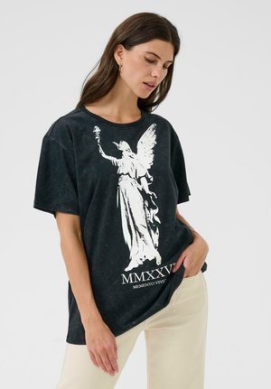MIKELA - T-Shirt print - black wash  statue