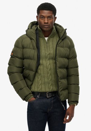 HOODED SPORTS PUFFER  - Winter jacket - army khaki army khaki