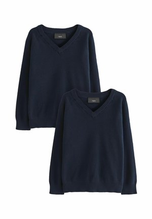 Next REGULAR FIT - V-NECK PACK OF 2 - Jersey de punto - navy