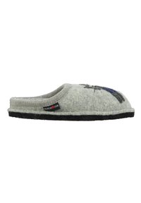 Chaussons Haflinger Femme Gris Avec Motif Chien, En Laine, Pointure à Sélectionner, Neufs
