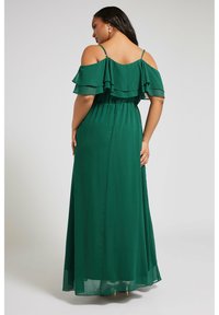 Yours Clothing FRILL COLD SHOULDER MAXI DRESS zielony