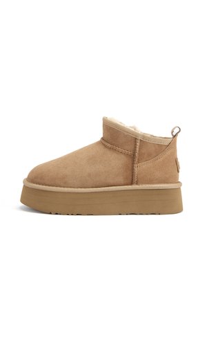 COSY ULTRA PLATFORM - Enkellaarsjes met plateauzool - light brown