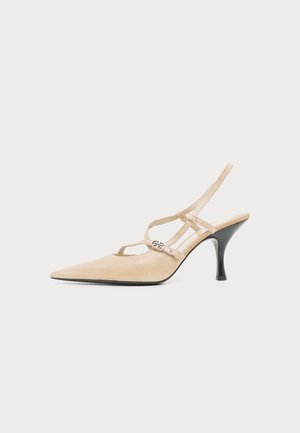 Tory Burch, DOUBLE T BUCKLE STRAP PUMP - Decolleté - sand