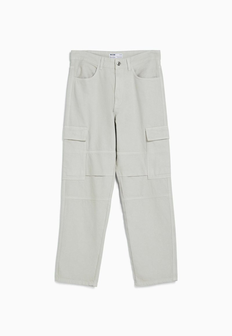 Bershka Relaxed fit jeans lichtgrijs gemêleerd Bershka Relaxed fit jeans lichtgrijs gemêleerd