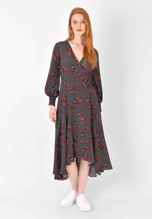 SPOT TIE WAIST - Day dress - black