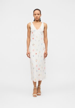 V NECK SLIP - Cocktailkleid/festliches Kleid - white/multi-coloured