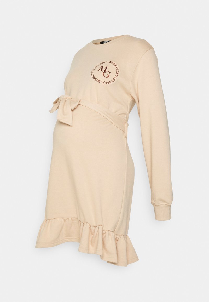 Missguided Maternity Jurk zandkleur