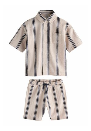 Next REGULAR FIT - SHORT SLEEVE SET - Treniņtērpa apakšdaļas - neutral striped